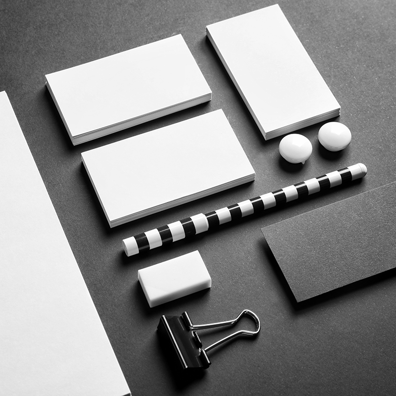 blank items as mockups for branding on dark background